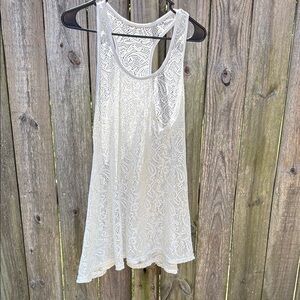 Elegant White Lace Midi Dress
